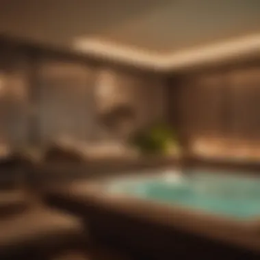 Luxurious spa treatment room with calming ambiance